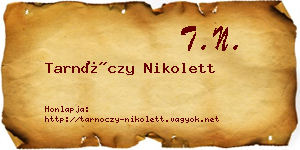 Tarnóczy Nikolett névjegykártya