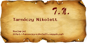 Tarnóczy Nikolett névjegykártya